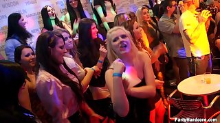 Hardcore fucking by means of a party with irresistible horny girls